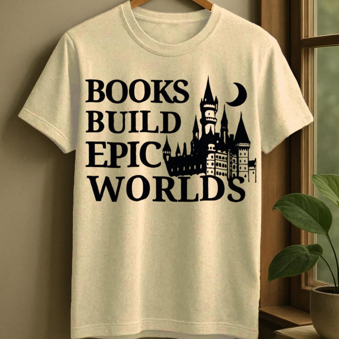 Natural / S Book world t-shirt