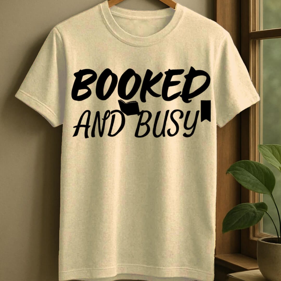 Natural / S Booked & busy t-shirt