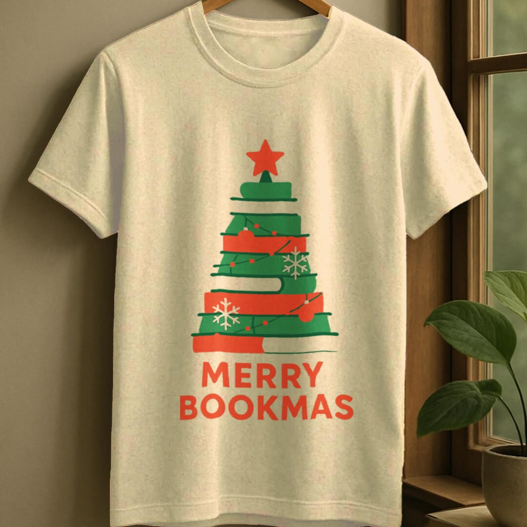 Natural / S Bookmas t-shirt