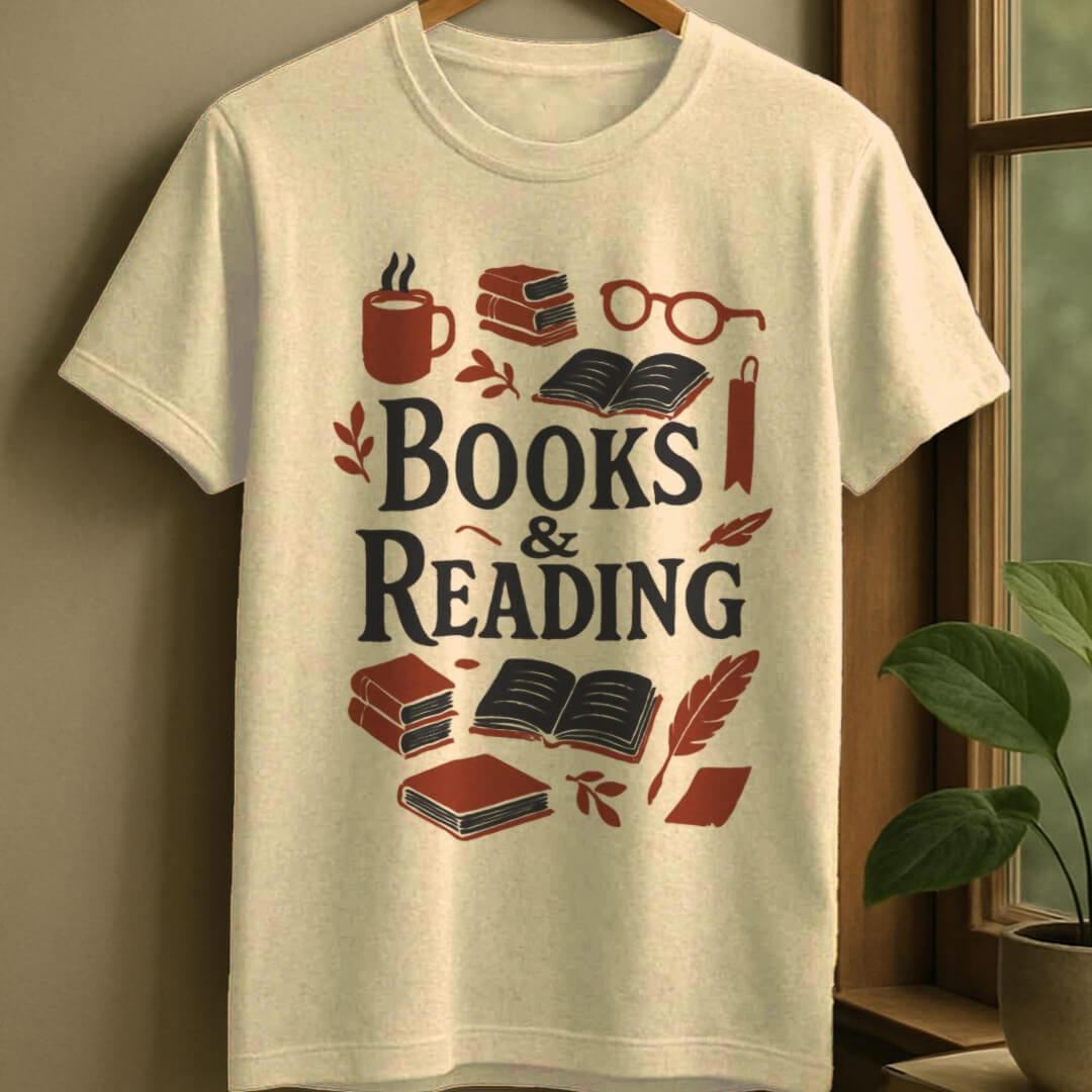 Natural / S Books & reading t-shirt
