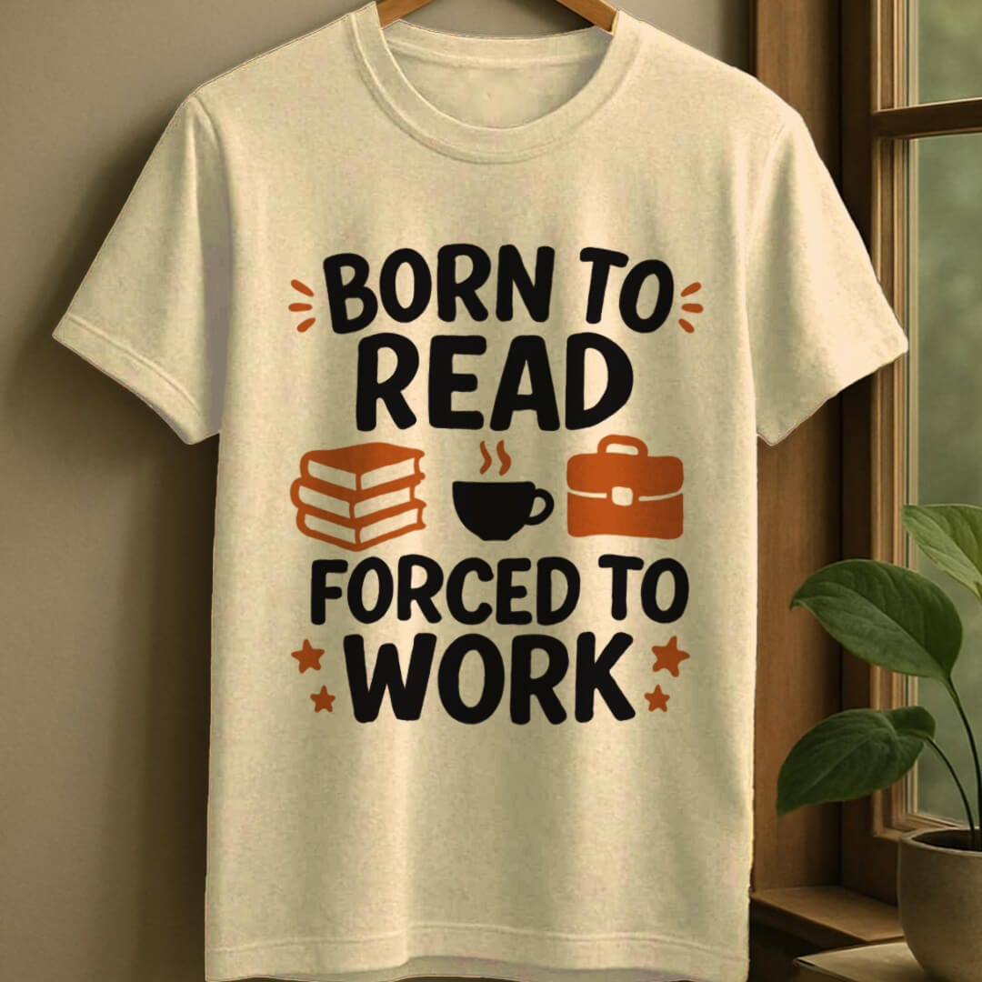 Natural / S Born reader t-shirt