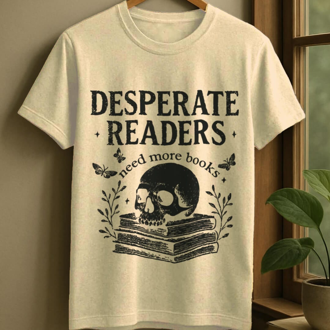 Natural / S Desperate reader t-shirt