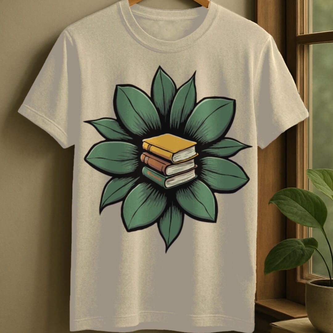 Natural / S Floral fantasy t-shirt