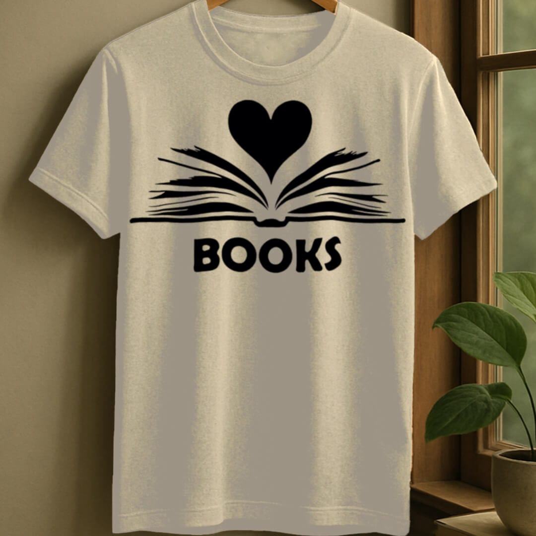 Natural / S I love reading t-shirt
