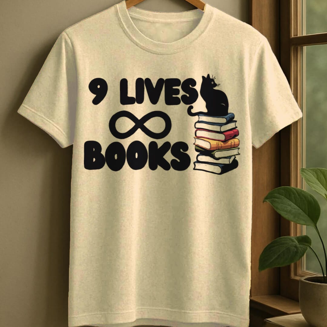 Natural / S Infinite books t-shirt