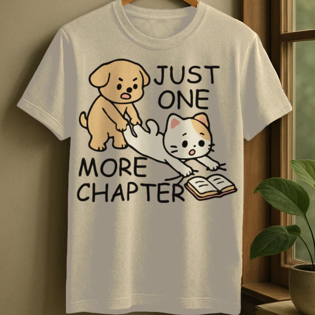 Natural / S Just one more chapter t-shirt