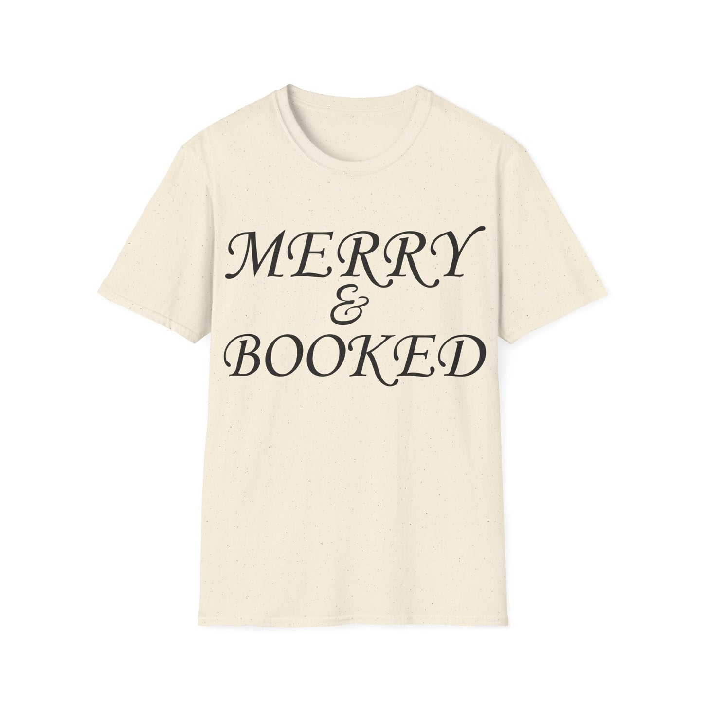 Natural / S Merry & booked t-shirt