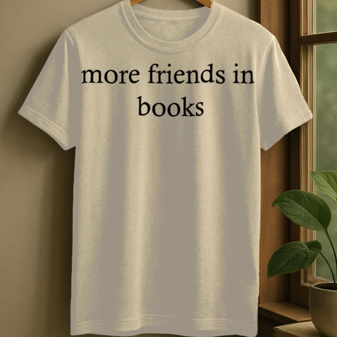 Natural / S More friends in books t-shirt