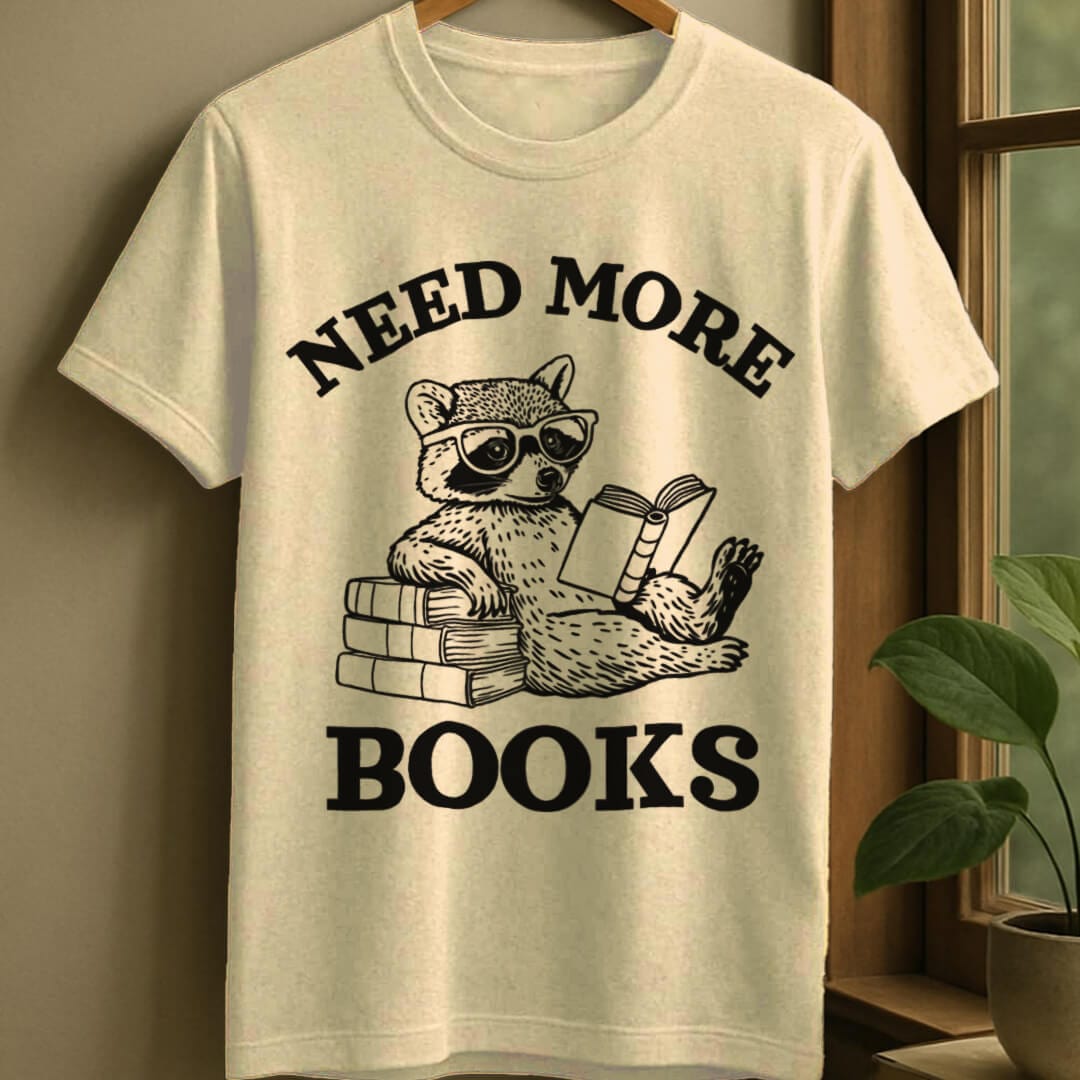 Natural / S Need more books t-shirt