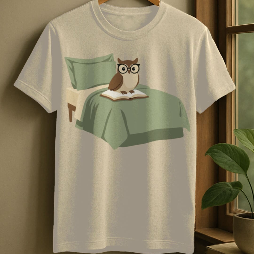 Natural / S Night owl t-shirt