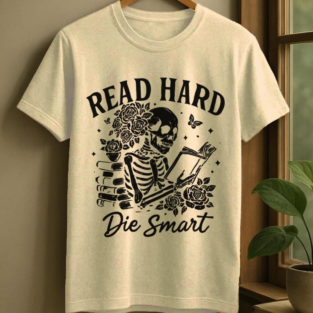 Natural / S Read hard t-shirt