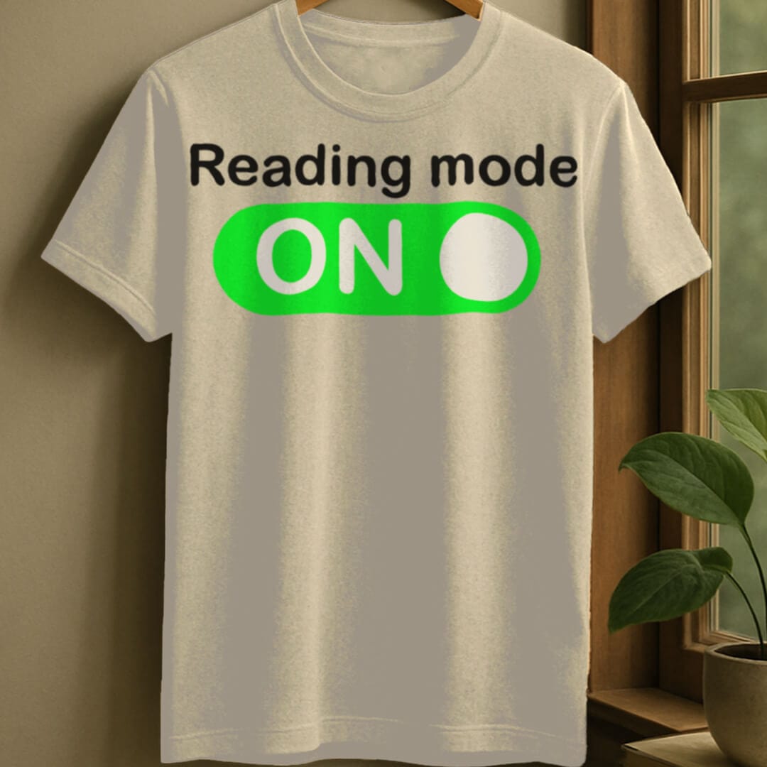 Natural / S Reading mode on t-shirt