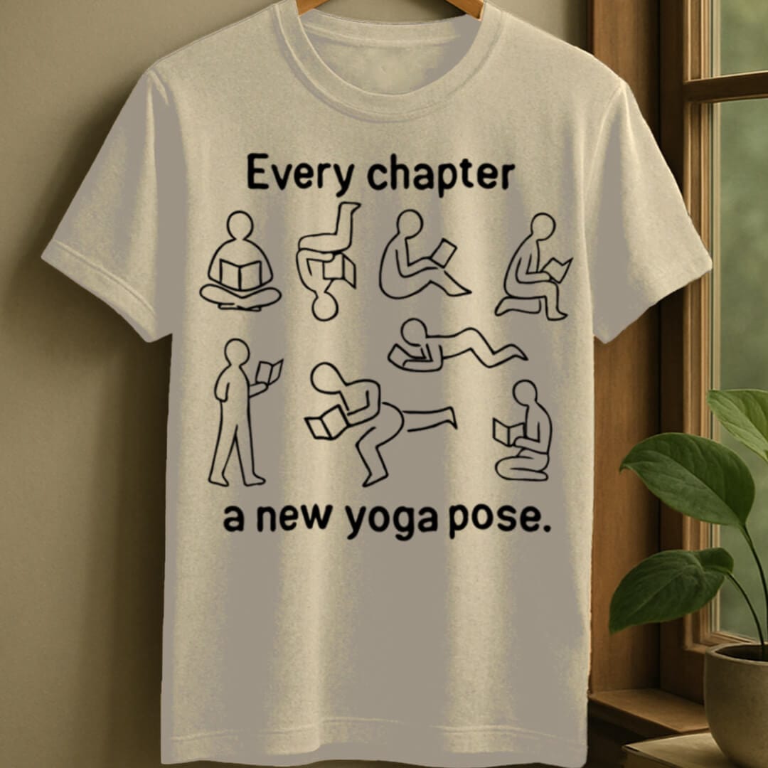 Natural / S Reading poses t-shirt