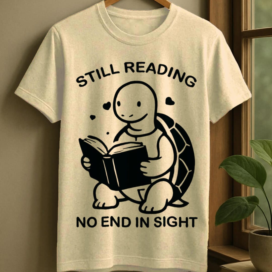Natural / S Slow reader t-shirt
