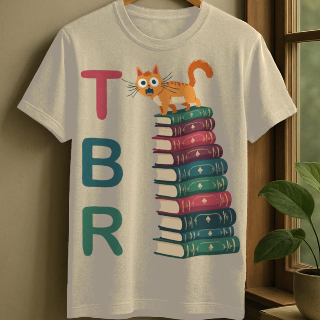 Natural / S To be read list t-shirt