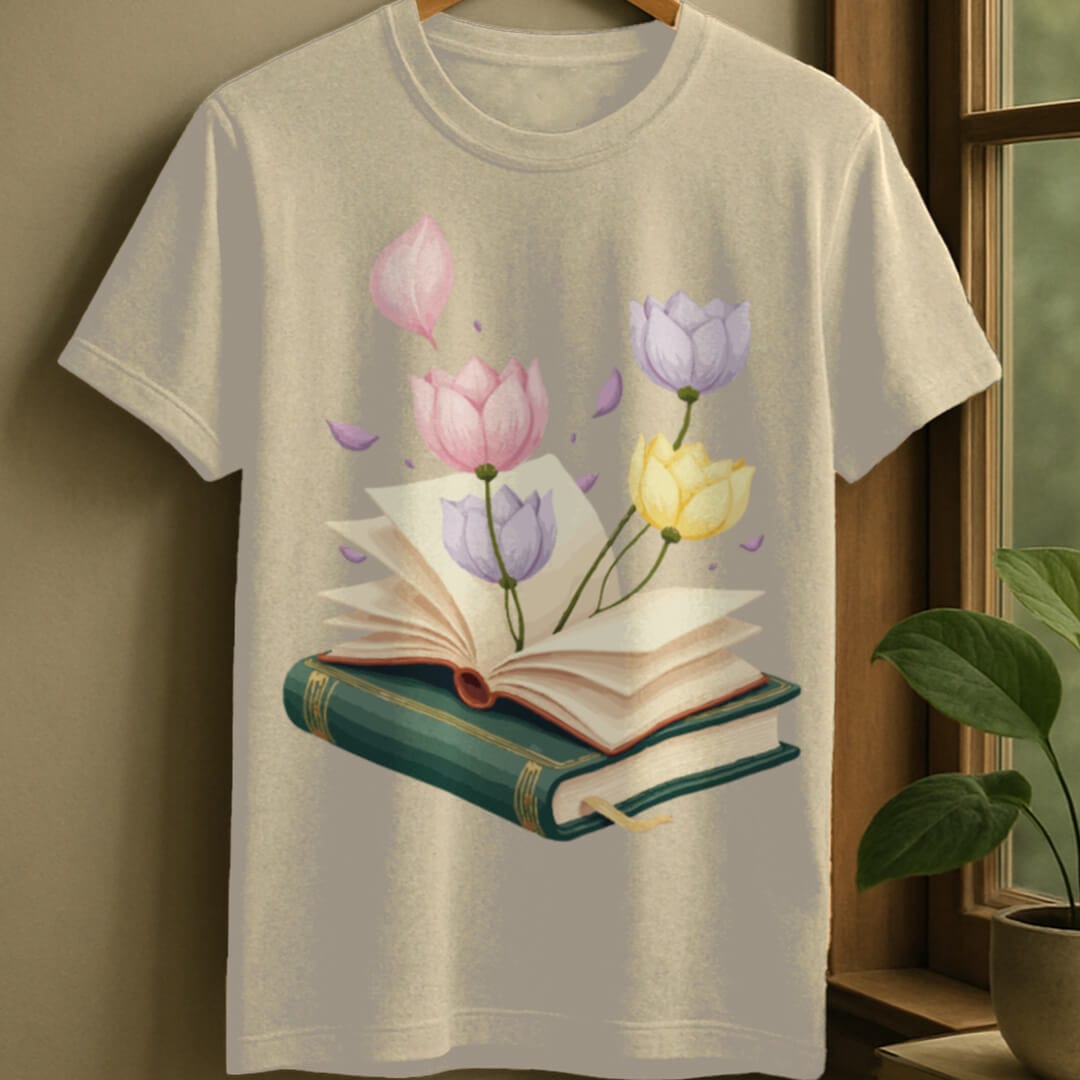 Natural / S Vintage book t-shirt