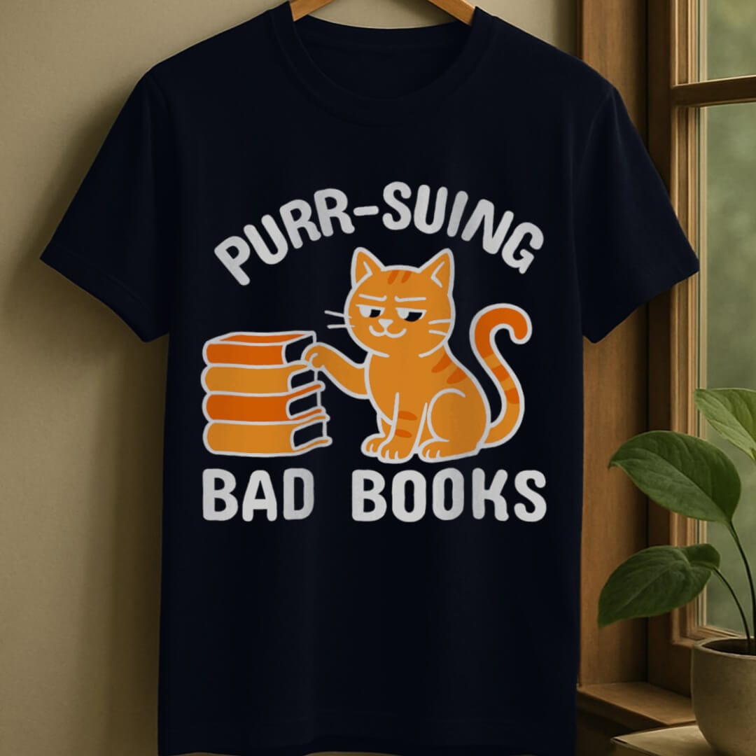 Navy / S Bad books t-shirt