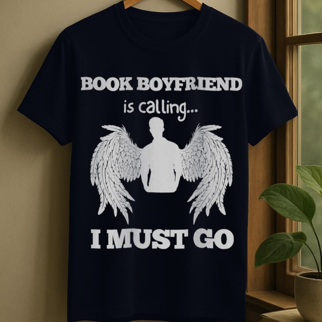 Navy / S Book boyfriend calls t-shirt