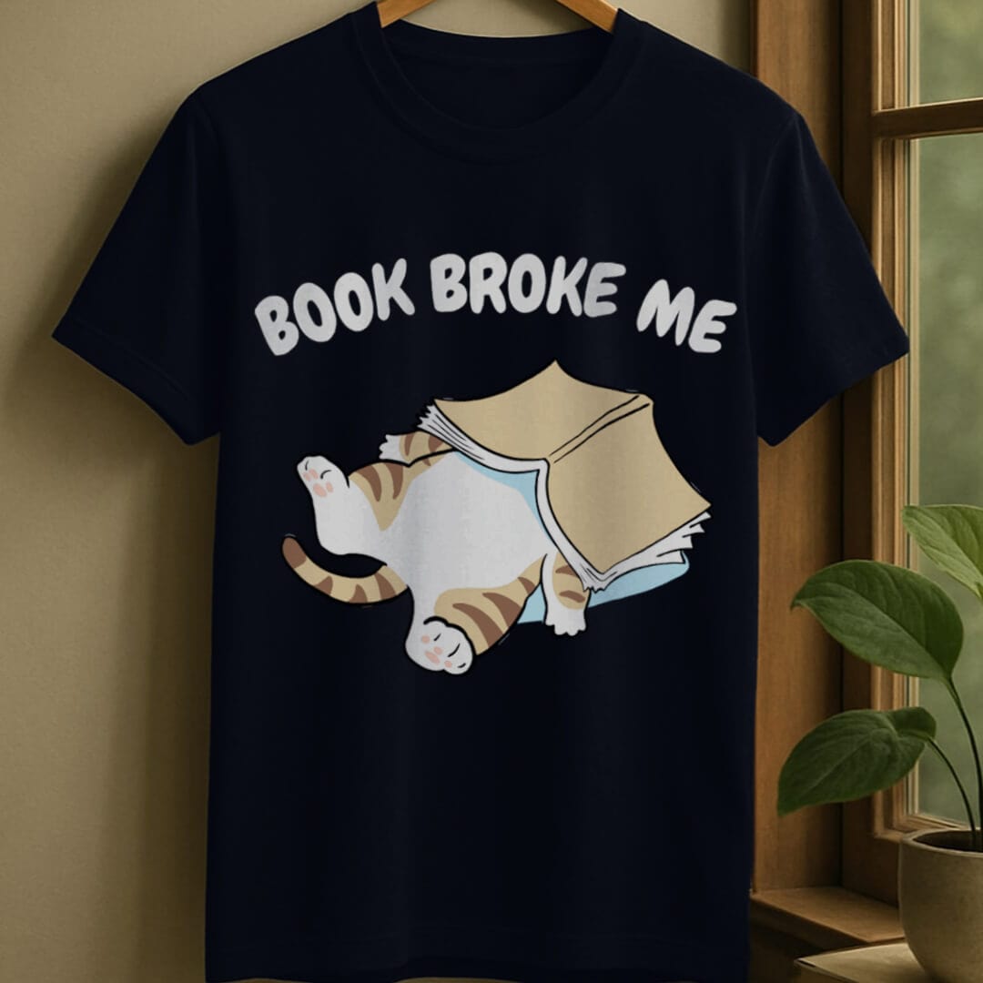 Navy / S Book broke me t-shirt