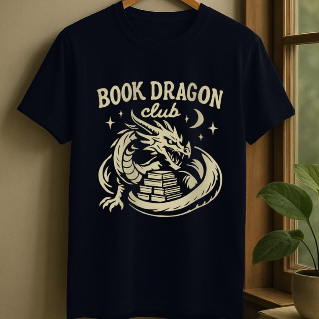 Navy / S Book dragon club t-shirt