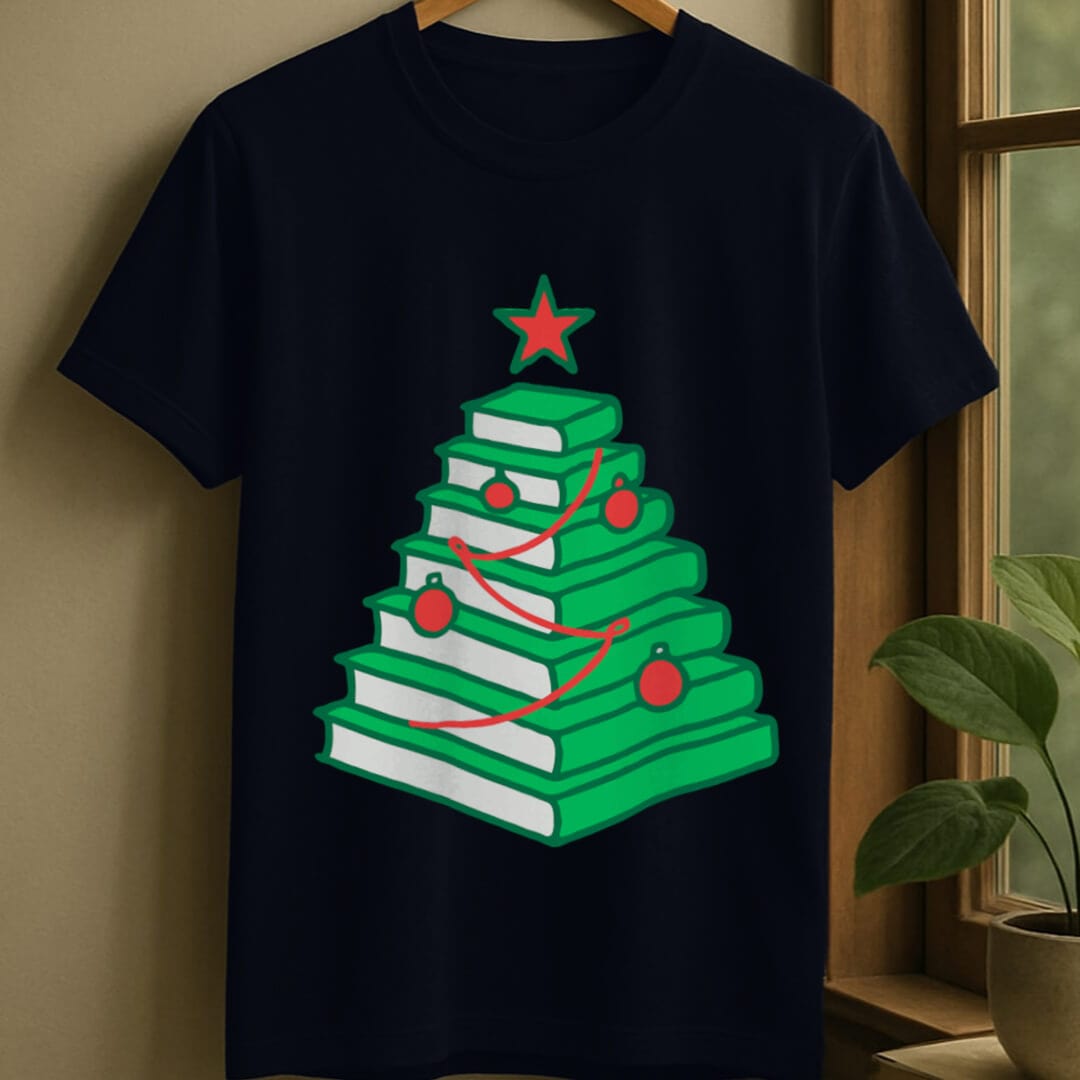 Navy / S Book tree t-shirt