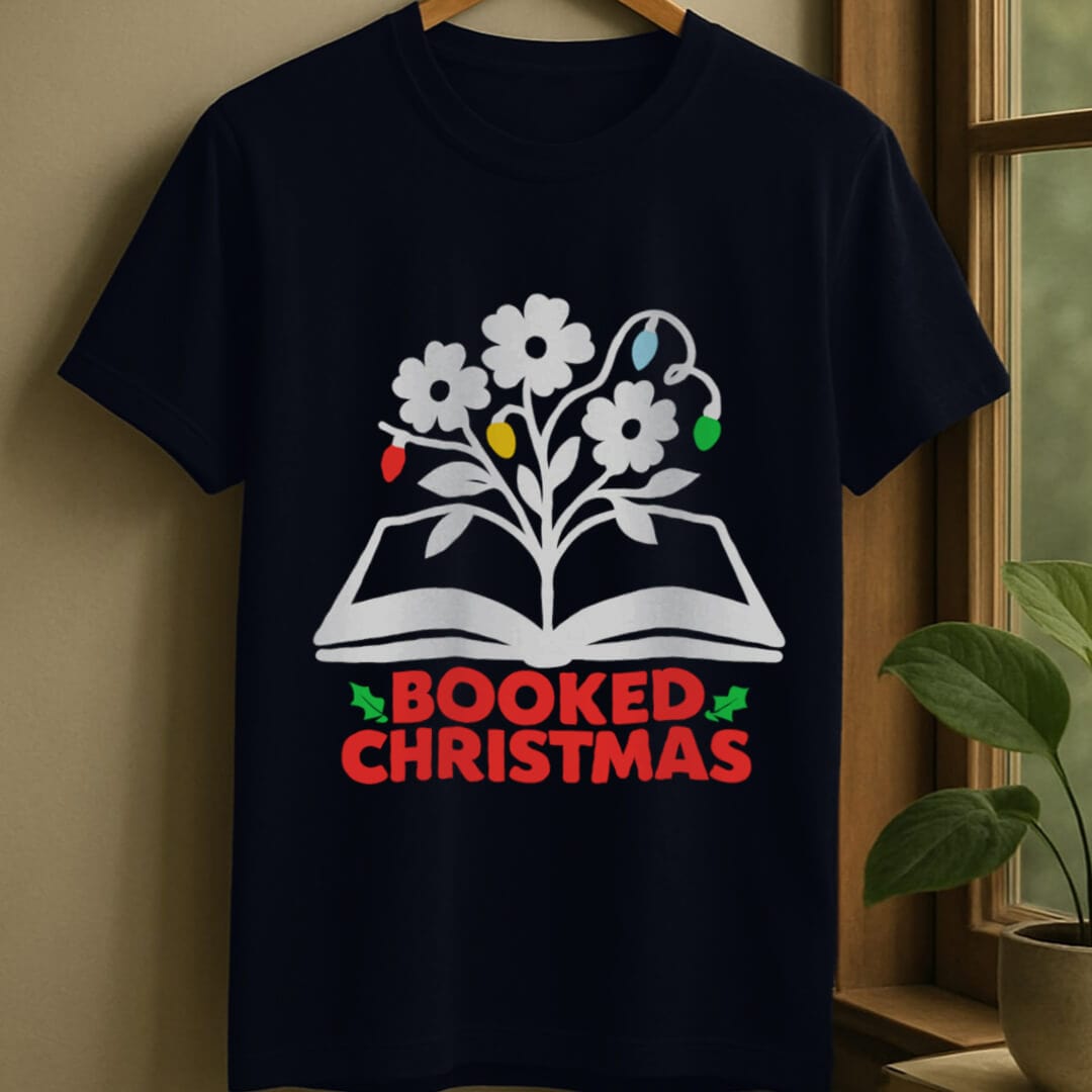 Navy / S Booked christmas t-shirt