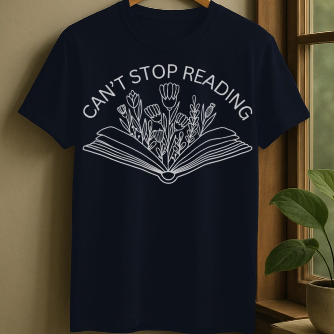 Navy / S Can't stop reading t-shirt