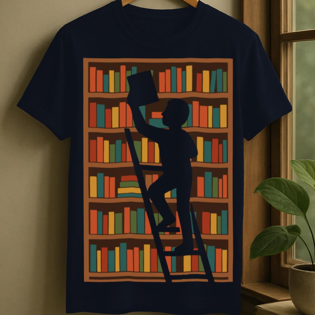 Navy / S Choosing book t-shirt