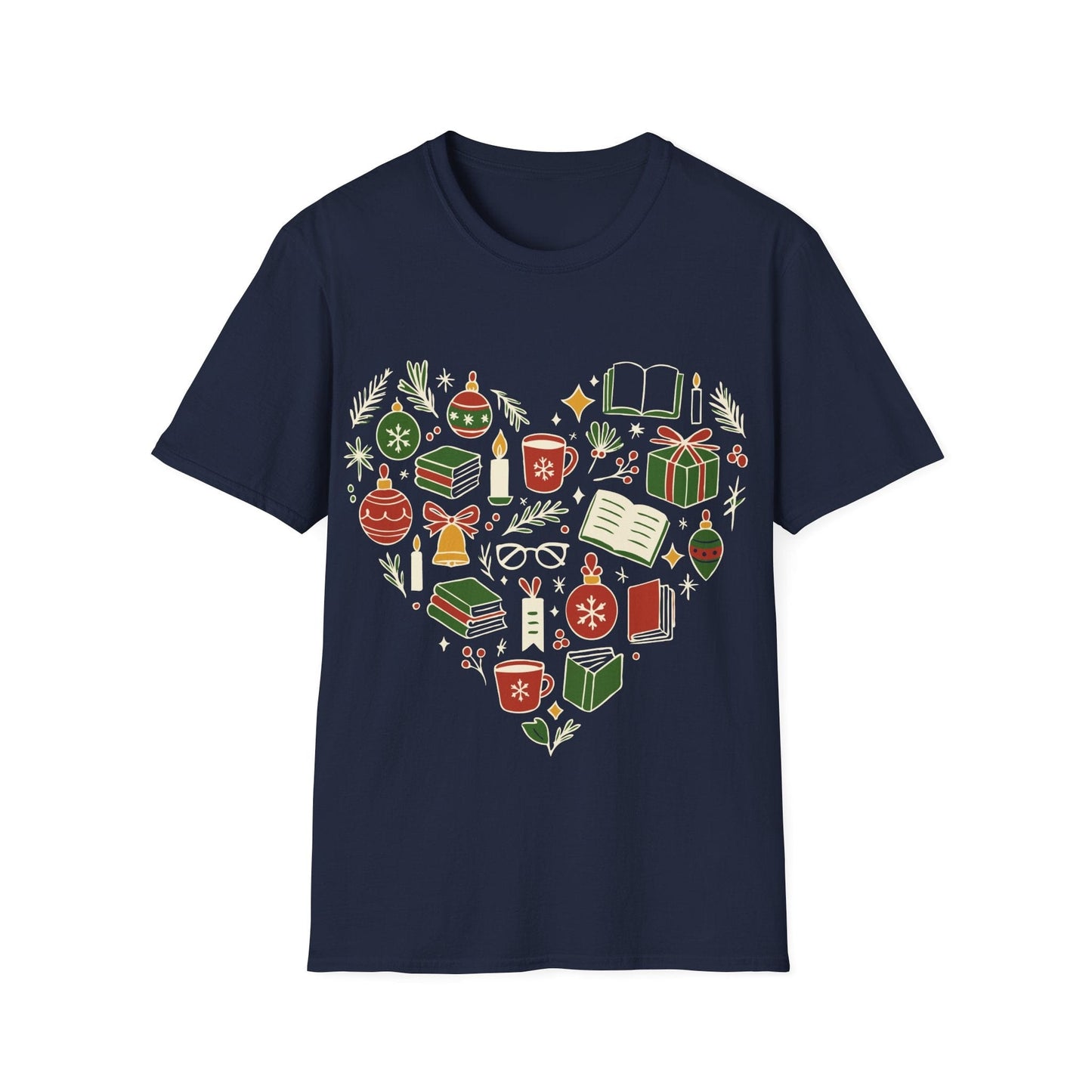 Navy / S Christmas heart t-shirt