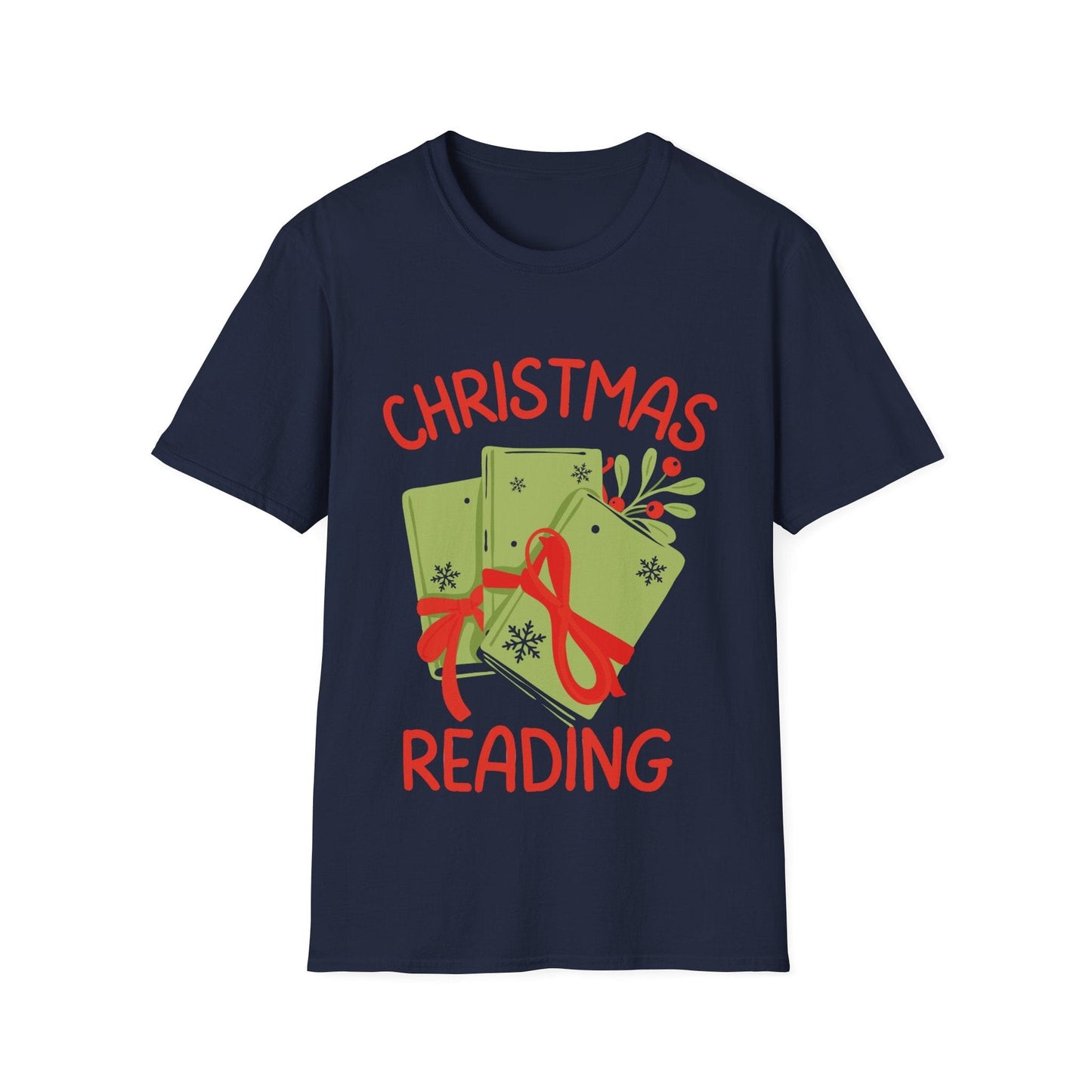 Navy / S Christmas reading t-shirt
