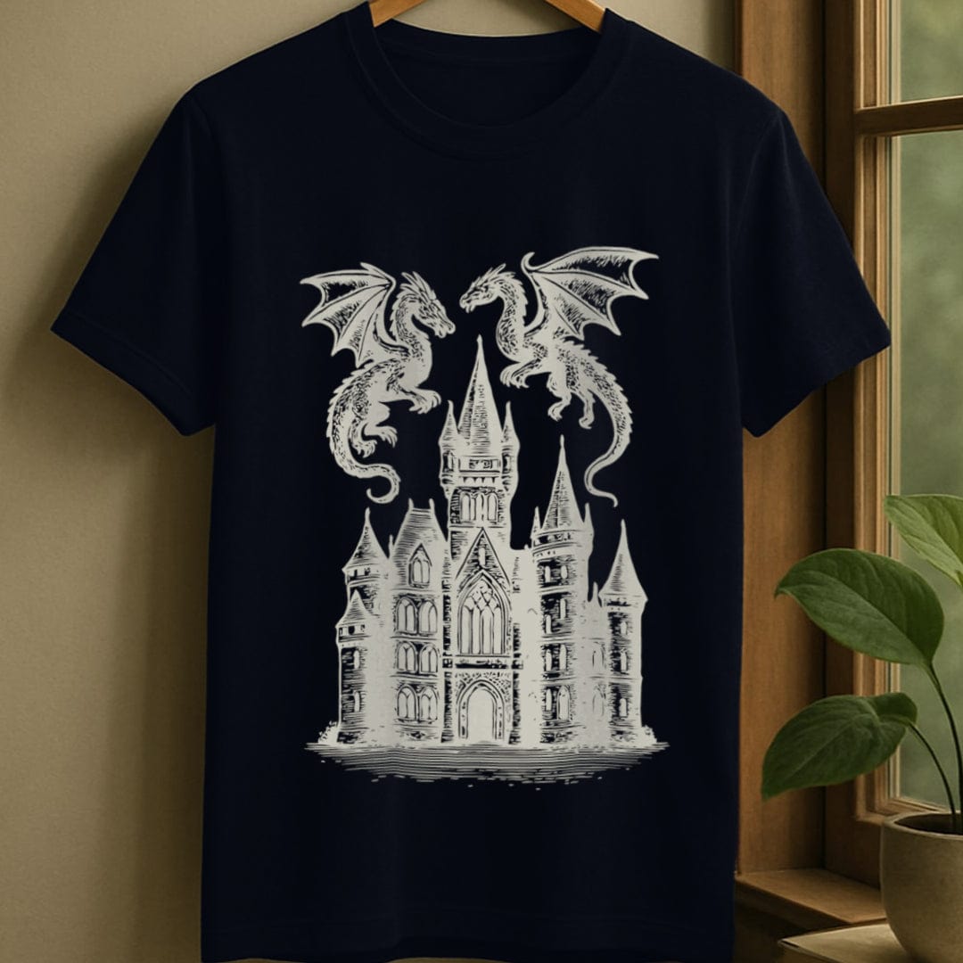 Navy / S Dragons of dark academia t-shirt
