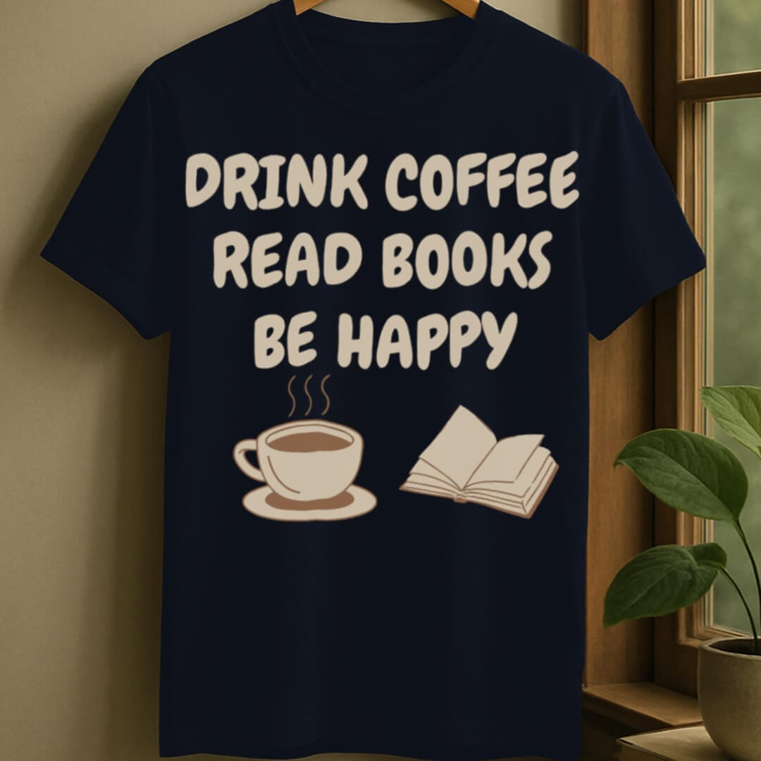 Navy / S Drink and read t-shirt
