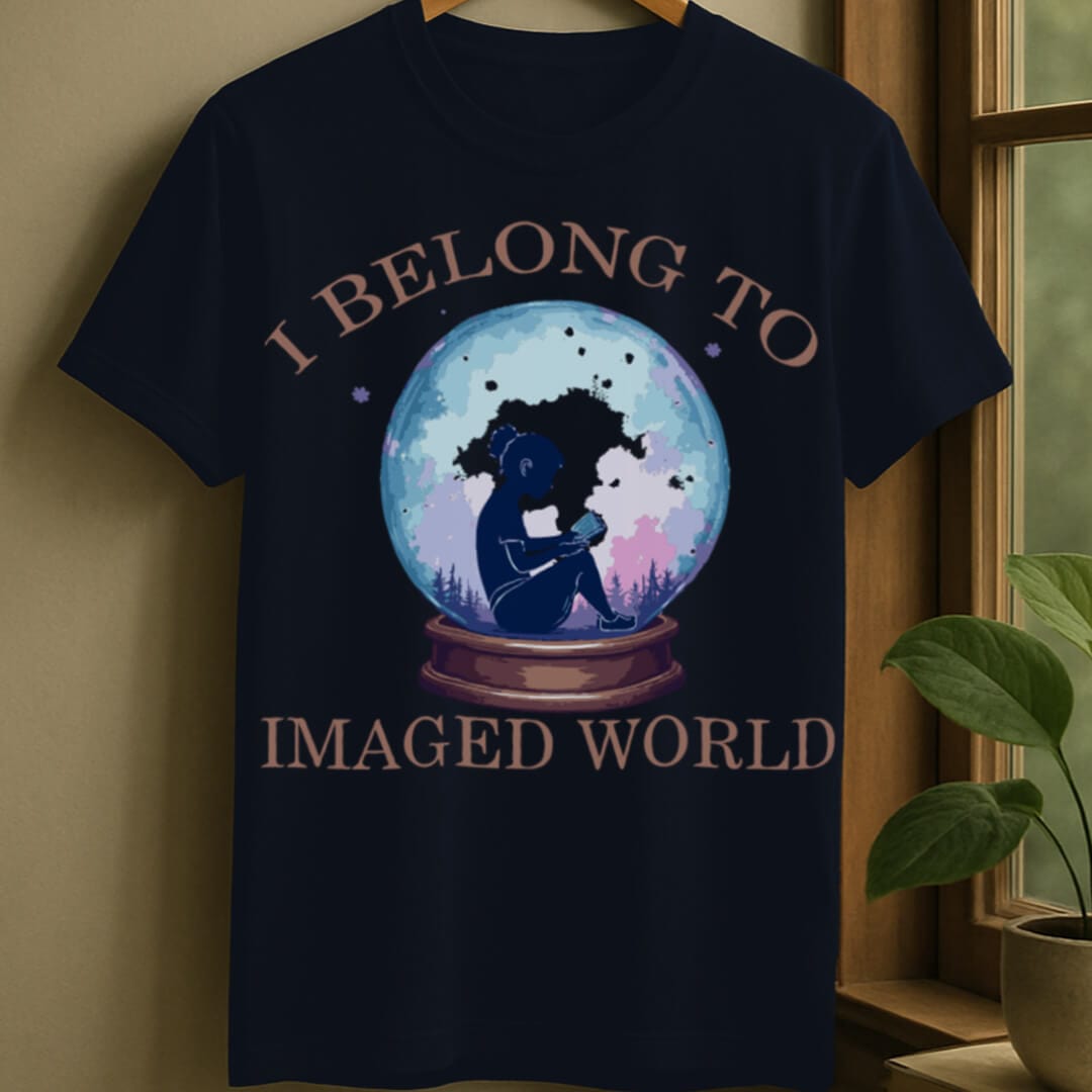 Navy / S Fantasy reader t-shirt