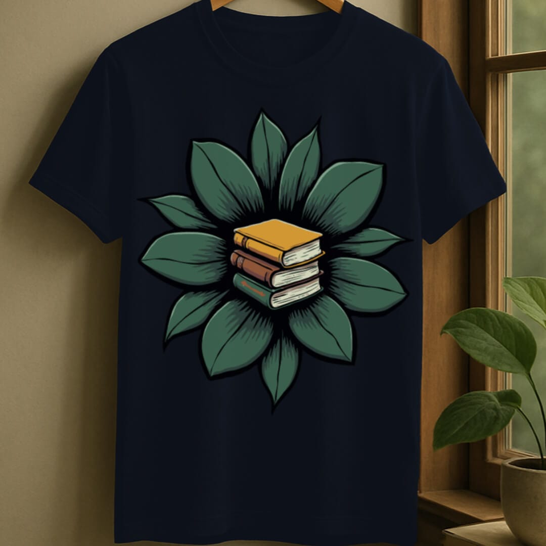 Navy / S Floral fantasy t-shirt
