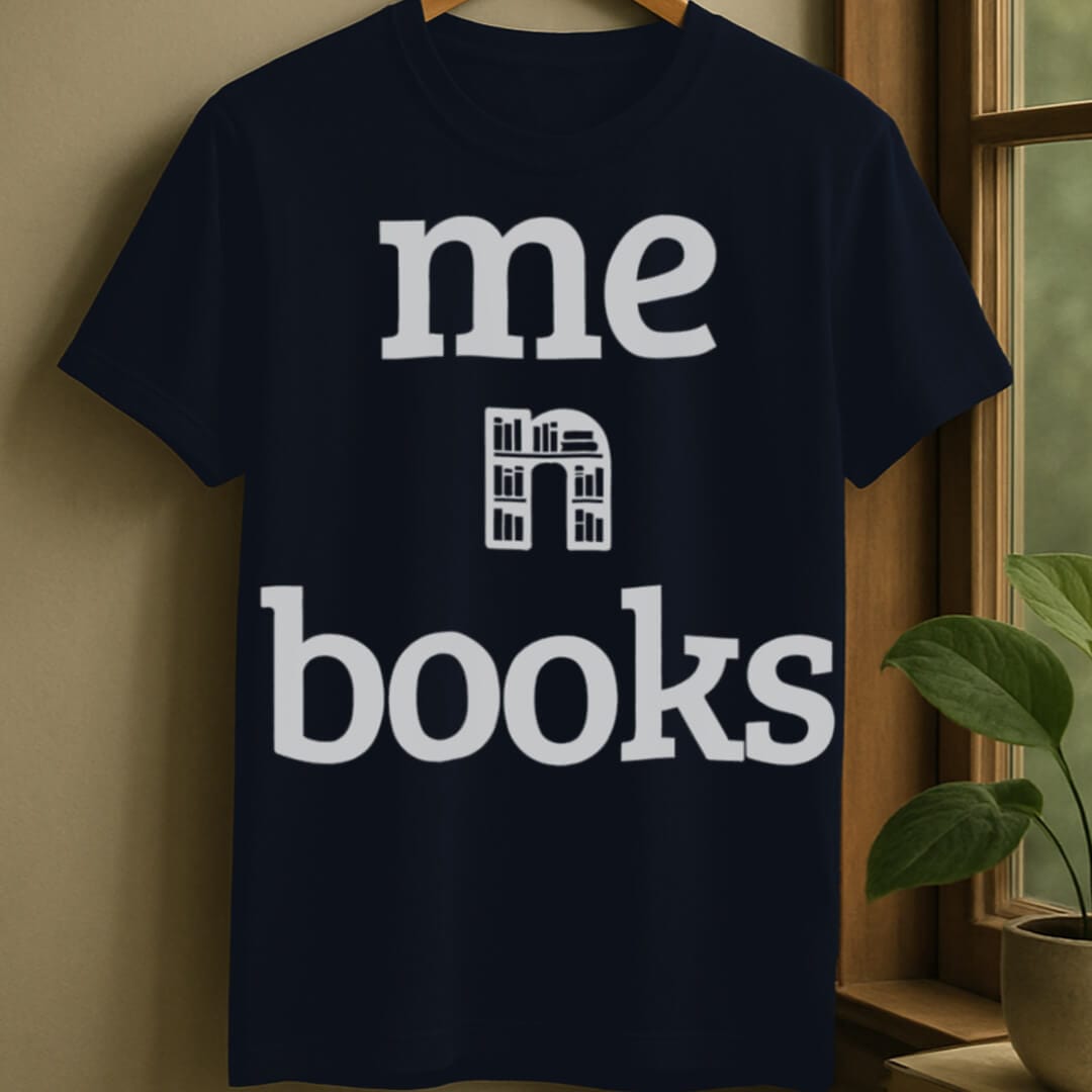 Navy / S Me and books t-shirt