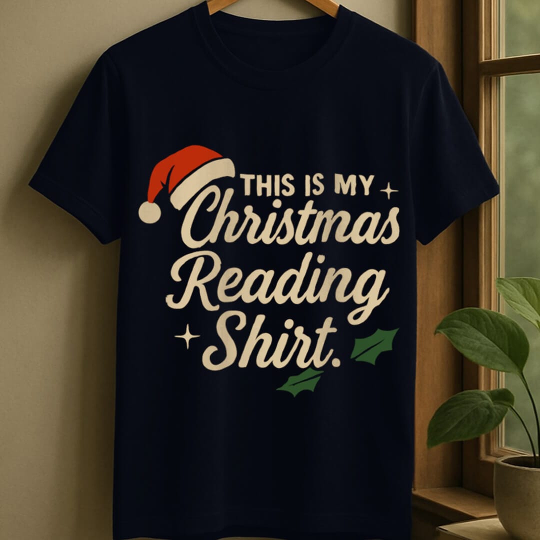 Navy / S My christmas reading t-shirt