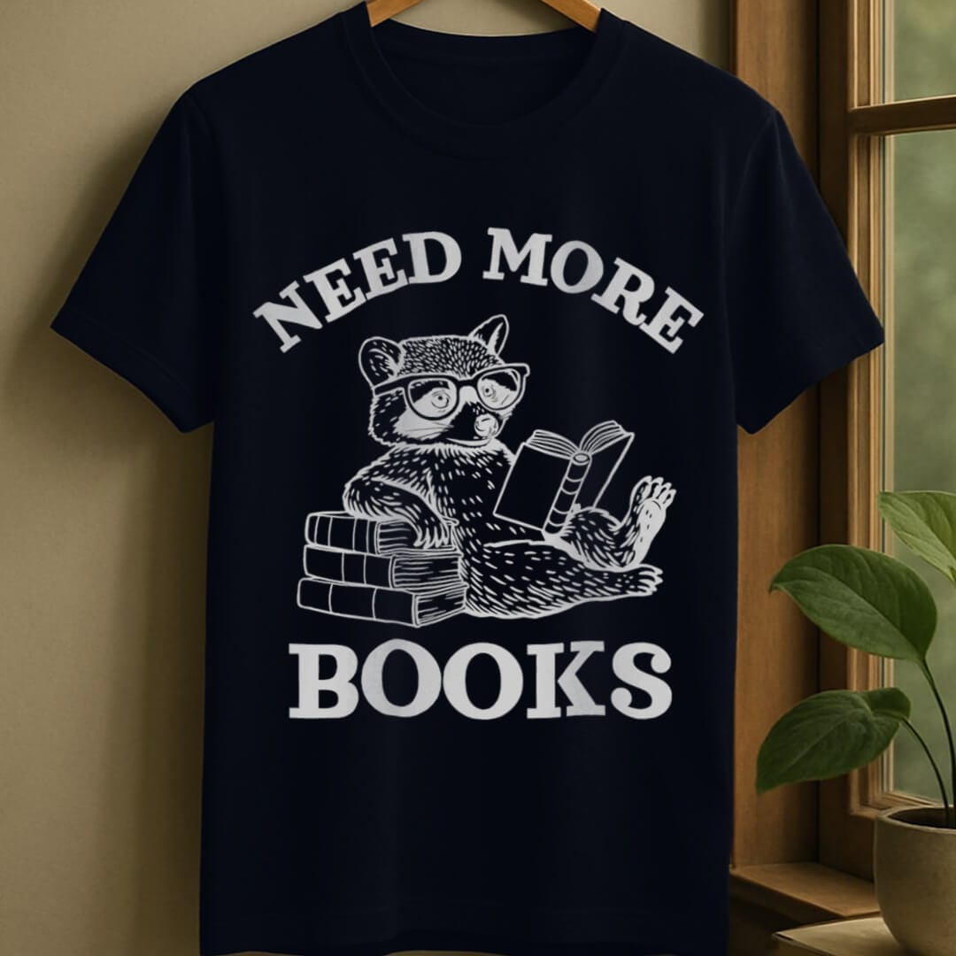 Navy / S Need more books t-shirt