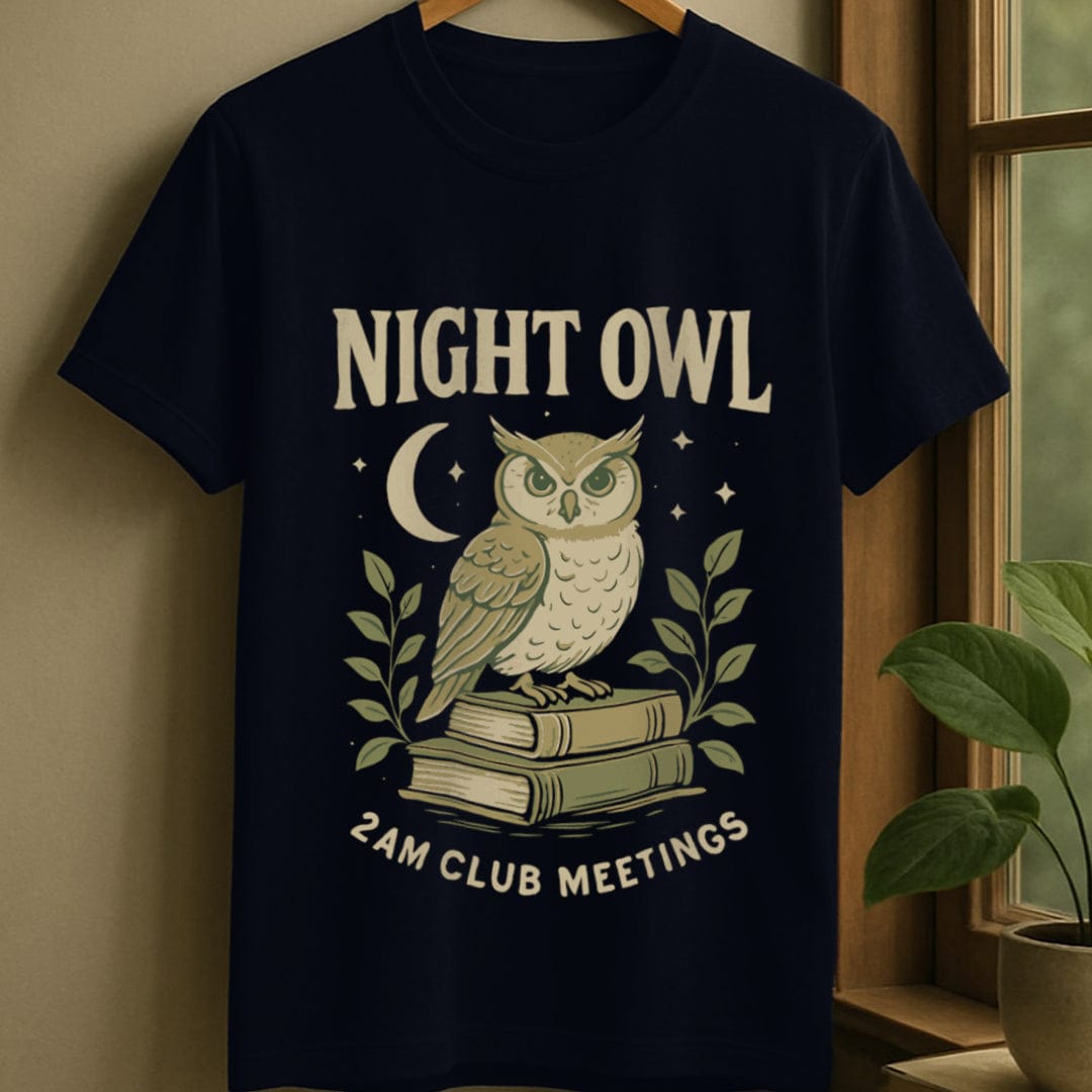 Navy / S Night owl club t-shirt