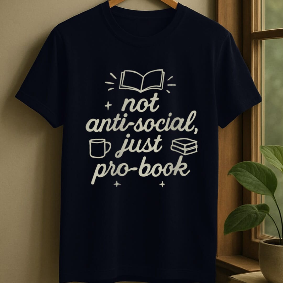 Navy / S Not anti-social t-shirt