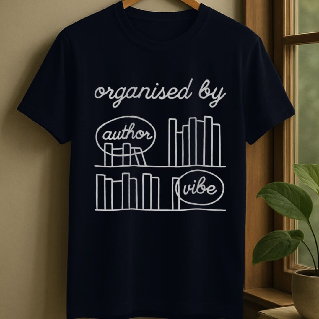 Navy / S Organising bookshelf system t-shirt