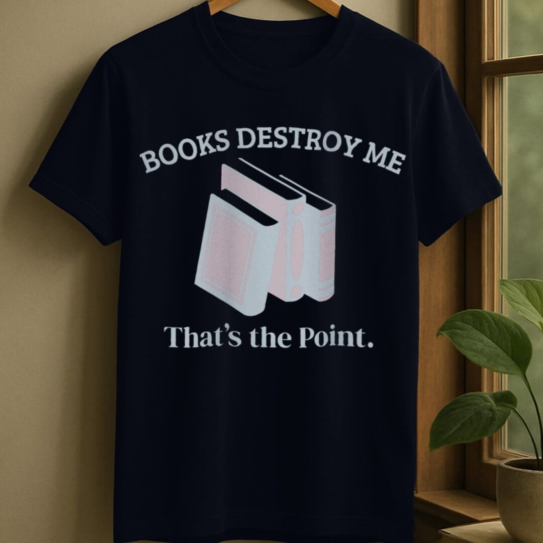 Navy / S Point of books t-shirt