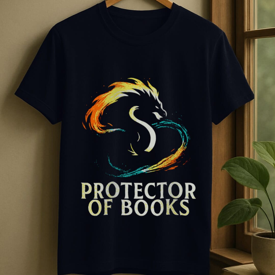 Navy / S Protector of books t-shirt