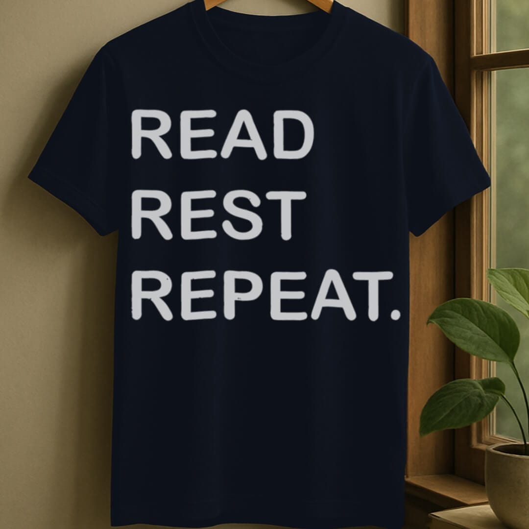 Navy / S Read rest repeat t-shirt