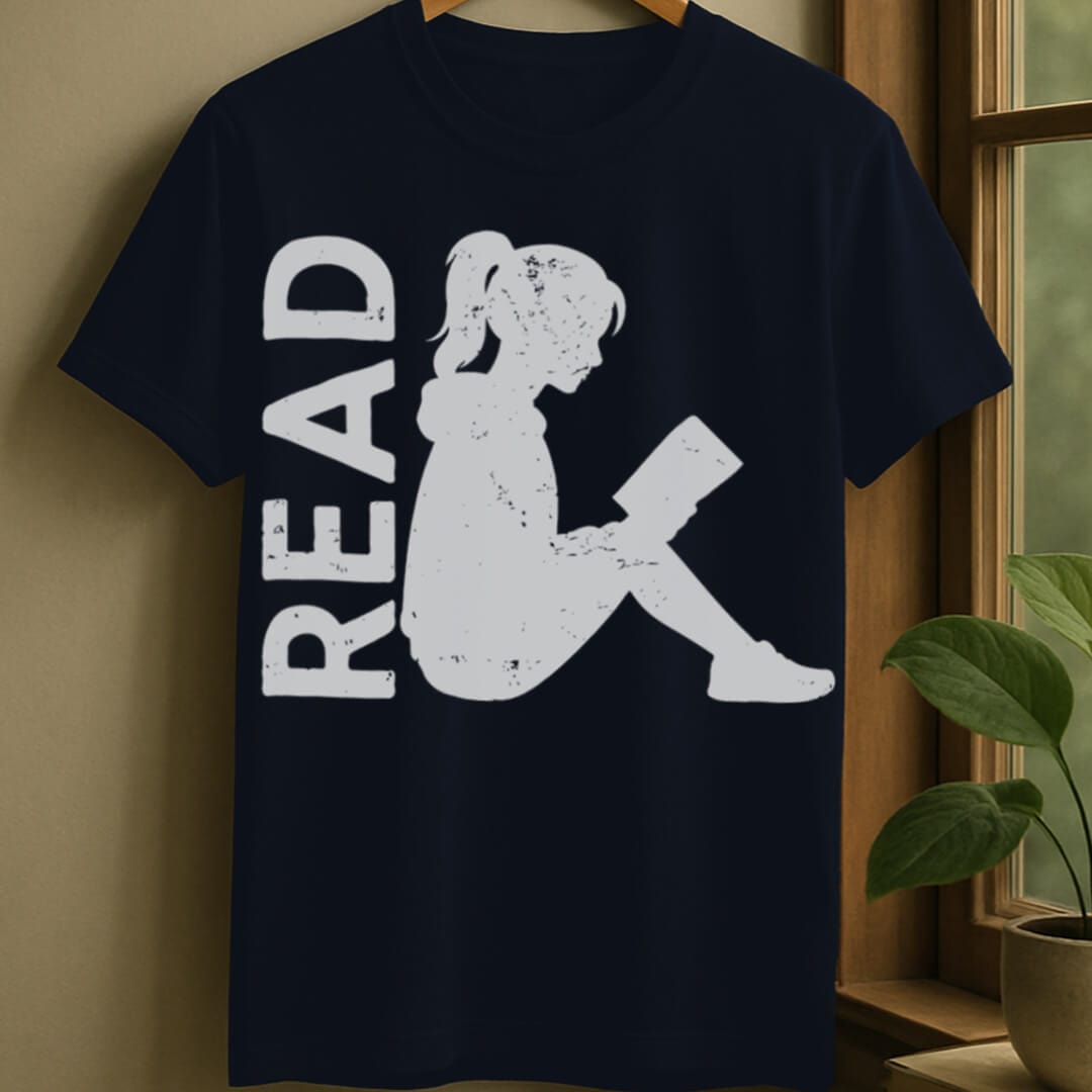 Navy / S Read silhouette t-shirt
