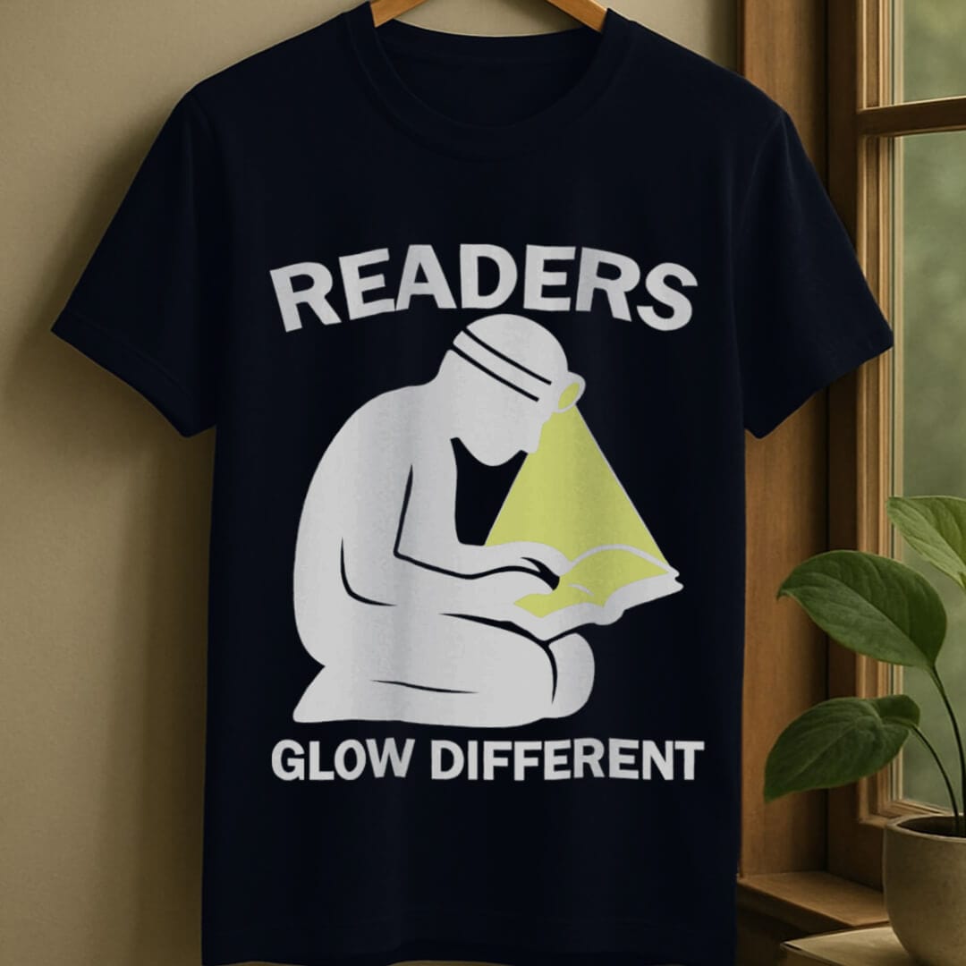 Navy / S Readers glow different t-shirt