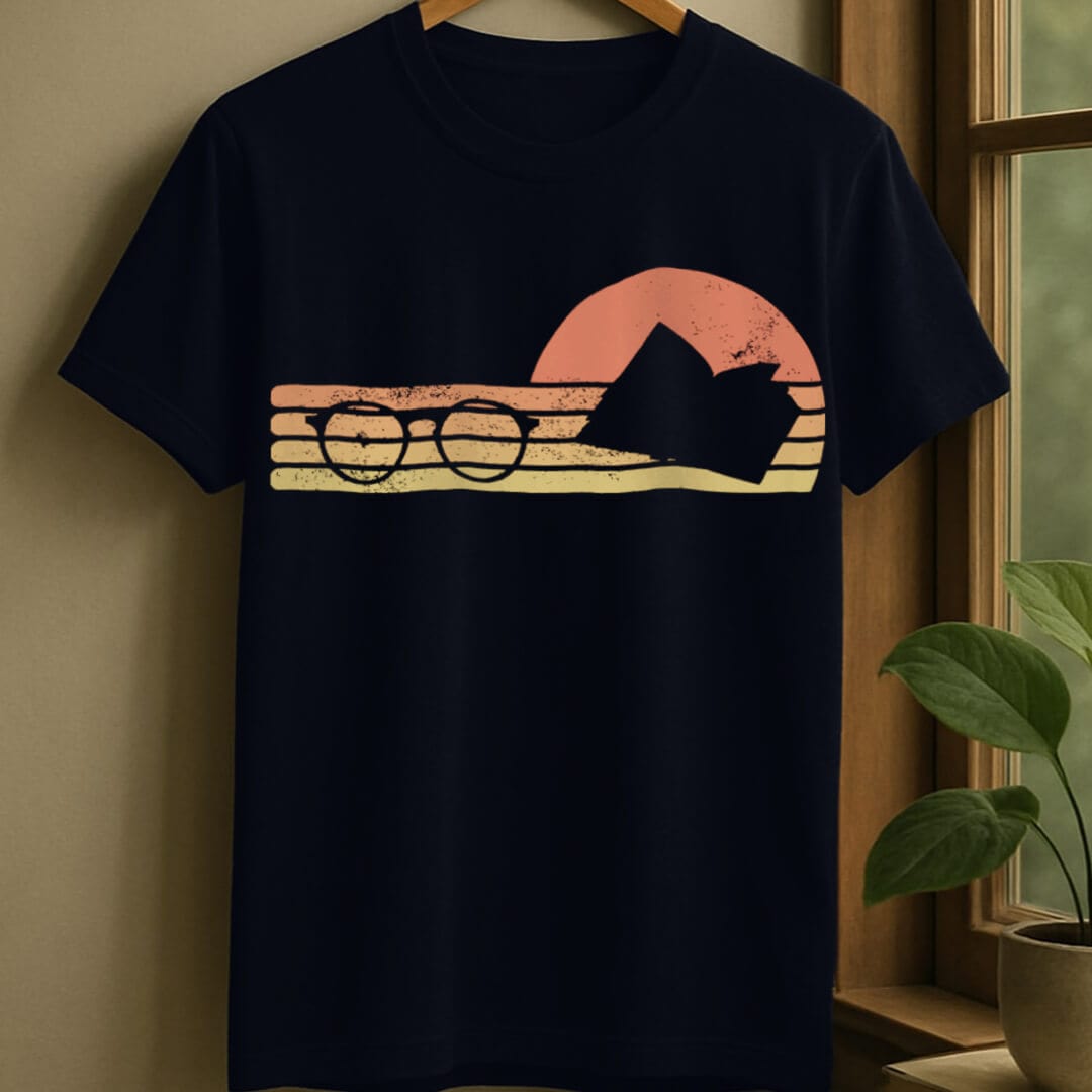Navy / S Retro sunset reader t-shirt