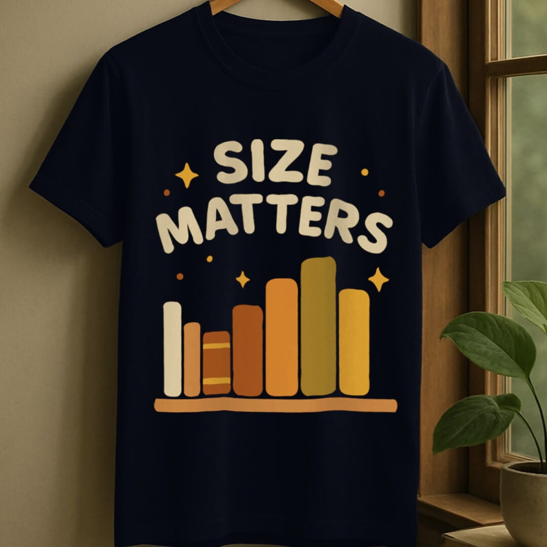 Navy / S Size matters t-shirt