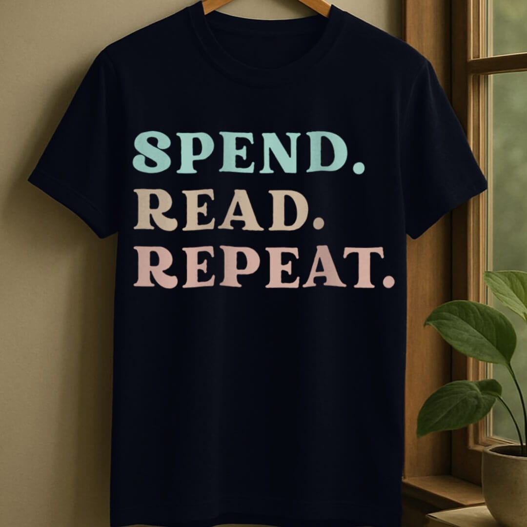 Navy / S Spend read repeat t-shirt