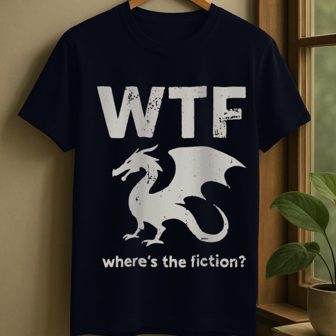 Navy / S Where's the fiction t-shirt