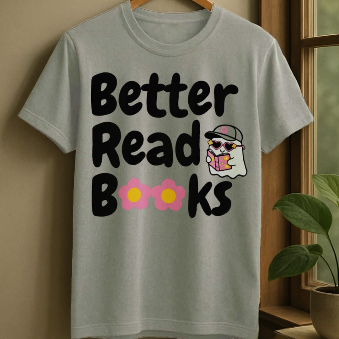 Sport Grey / S Better read books t-shirt
